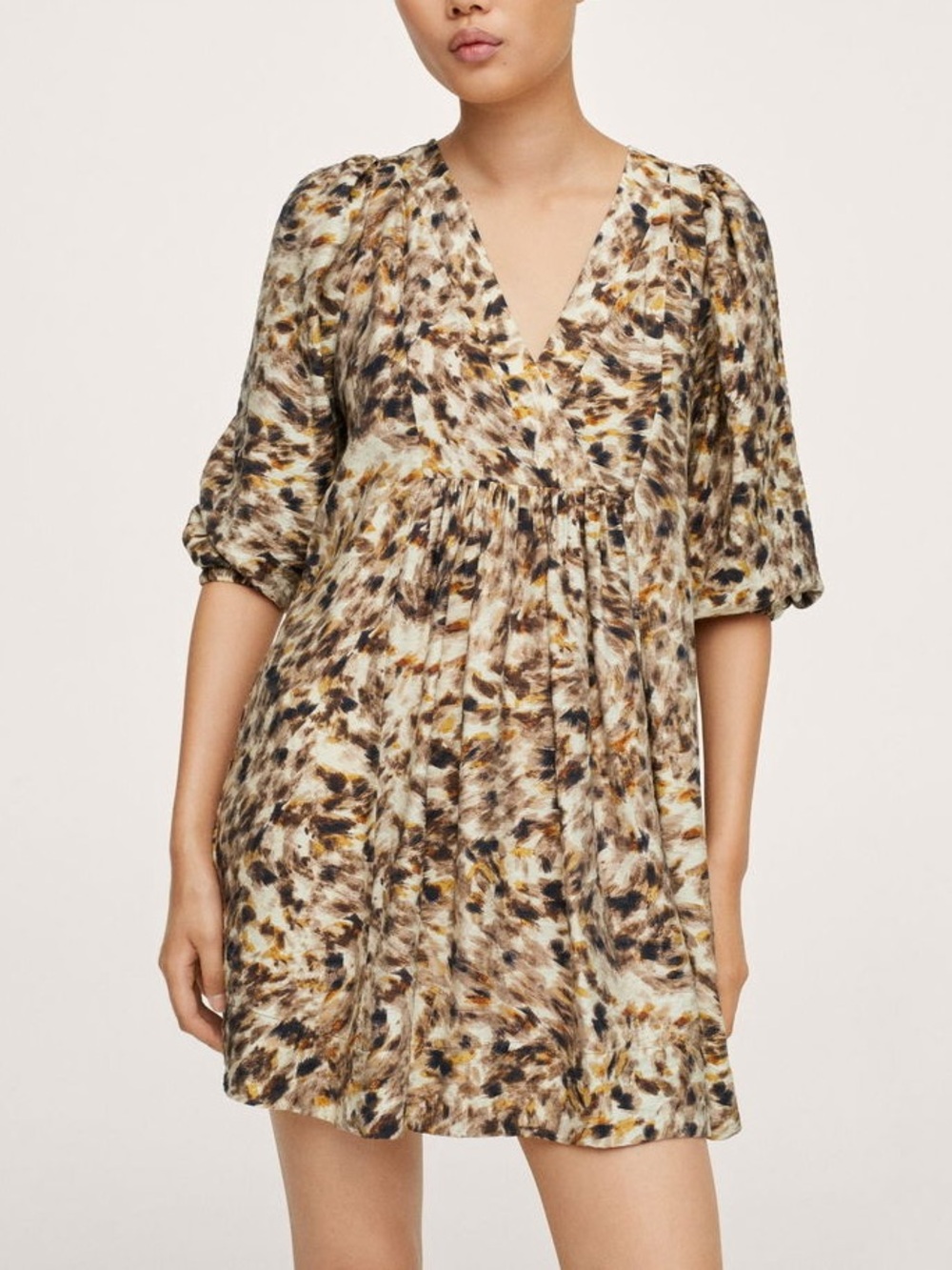 Mango animal print dress